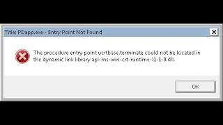 entry point not found  software not working  Windows 7  sole