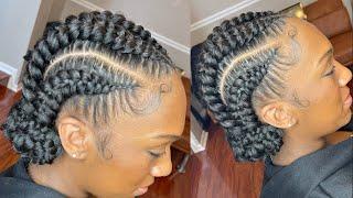 How To Butterfly Braids Tutorial  Wispy 4 Feed In Braids