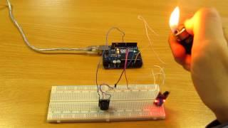 Arduino + flame sensor + buzzer