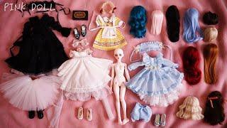 Pink Alice BJD DOLL Unboxing Dress up Little Monica Roselyn ड्रेस अप गुड़िया