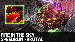 StarCraft 2 HotS - Mission 11 Fire in the Sky - Speedrun Brutal all objectives