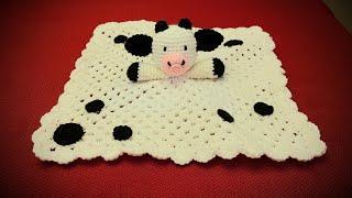 Crochet Cow Baby Security Blanket Part 13