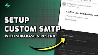 Configure Custom SMTP For Supabase Auth With Resend