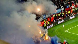 Greatest fans ever at the Emirates Arsenal vs. FC Zurich 3.11.22 Zurich fans crazy pyro show