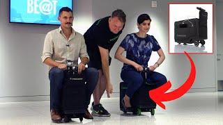CRAZY The Worlds First Motorized Rideable Luggage