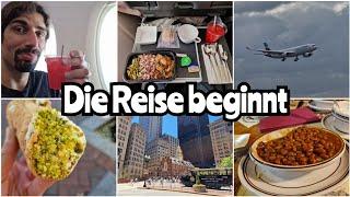 Reisevlog New York +Boston 15 Anreise Flugzeugessen Sightseeing und Foodspots