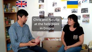 Chris and Natalia. Interview in Dnipro. War in Ukraine 2022. Refugees.