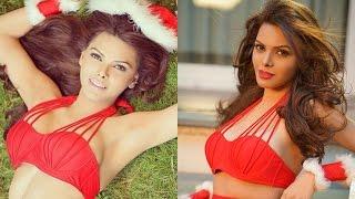 Sherlyn Chopra Hot Cleavage Revealing Santa