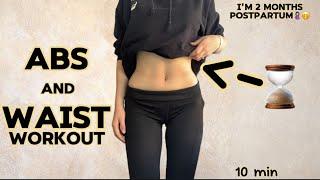 abs and waist workout for visible abs and smaller waist  10 min only