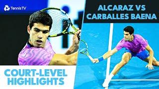 Carlos Alcaraz vs Roberto Carballes Baena Court-Level Highlights  Miami 2024