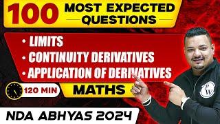 NDA Maths Limits Continuity Derivatives and Application of Derivatives  NDA Abhyas 2024