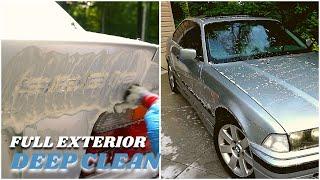 Deep Cleaning A Neglected BMW E36 Exterior  Exterior Detailing In 1 Hour