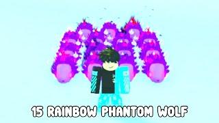 WOW  Getting A FULL TEAM OF RAINBOW PHANTOM WOLF  Pet Simulator X