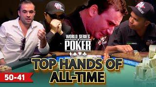 WSOP Top 100 Hands of All Time  50-41  Crying Mike Matusow Phil Ivey Jerry Yang & Greg Raymer