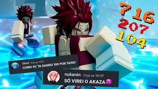 EU QUEBREI O PROJECT SLAYERS DANDO 100 DE DANO POR HIT COM A BUILD DO AKAZA... SET E CLAN META?