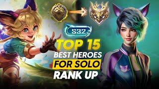 TOP 15 BEST HEROES TO SOLO RANK UP TO MYTHICAL IMMORTAL FASTER  SEASON 32 - SHAPESHIFTING