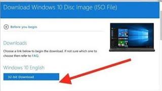 How to Download Windows 10 32bit ISO file in English Tutorial #windows10