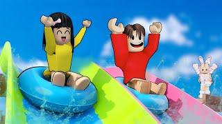 Yuta Mio Dan Baby Celine Naik Perosotan Paling Tinggi Di Waterpark  ROBLOX