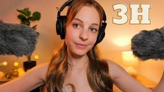 ASMR  3H DEEP RELAXATION FLUFFY MIC WHISPERING SHHH EAR BLOWING -extra gentle ear to ear 