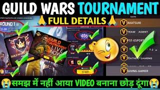 GUILD WARS FREE FIRE GUILD TOURNAMENT LIVE NOW GUILD WARS ROUND 123 & 4 GUIDE WARS SEASON 1 GUIDE