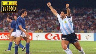 Argentina 1-1 4x3 Italy  1990 World Cup Semifinal  Full highlight -1080p HD  Diego Maradona