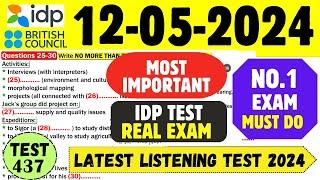 IELTS Listening Practice Test 2024 with Answers  12.05.2024  Test No - 437