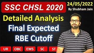 SSC CHSL 2020 Final Expected Cutoff Detailed analysis by Shubham Jain