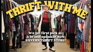 Thrift With Me Savers Thrift Store Grand Opening Try On Thrift Haul