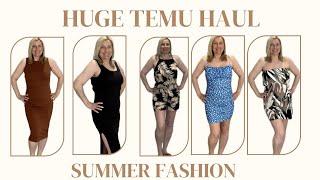 HUGE TEMU CLOTHING HAUL  SUMMER FASHION TRY ON   May 2024
