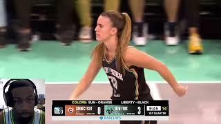 SABRINA IONESCU FOR MVP dMillionaire REACTS to Connecticut Sun vs. New York Liberty FULL HIGHLIGHTS