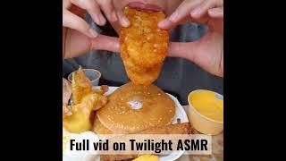 Breakfast Eating McDonald’s hash brown in cheese McGriddle & pancake #shorts #asmr