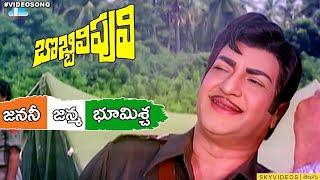 Bobbili Puli Movie  Janani Janmabhoomischa Song  NTR  Sridevi @skyvideostelugu