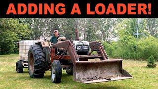 Adding a LOADER to a rusty old farm tractor PLUS oil change
