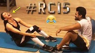 Ram Charan Funny Workout With Kiara Advani  #RC15  Shankar  Ram Charan New Movie  Tupaki