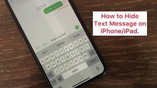 How to Hide Text Messages on iPhone.