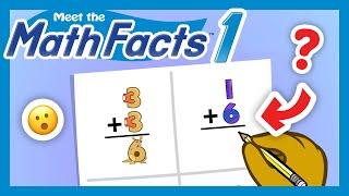 Meet the Math Facts Addition & Subtraction Level 1 - Worksheet 3  Preschool Prep Company