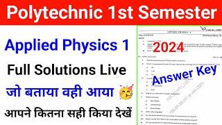 applied physics 1 up polytechnic question paper 2024 full solution