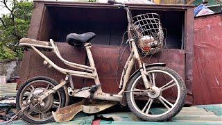 Old Electric Bicycle Restoration Project  Antique Electric Bicycle Restoration Skills