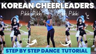 KOREAN CHEERLEADER EASY DANCE TUTORIAL Pikki Pikki Dance  Beginner friendly