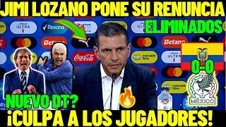 JIMMY LOZANO PONE SU RENUNCIA ¡CULPA A LOS JUAGDORES DE LA DERROTA ECUADOR ELIMINA A MEXICO