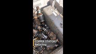 Reciclaje de estatores de cobre con molino de martillos  STOKKERMILL HM45