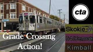 CTA L - 40 Minutes of Grade Crossing Train Action