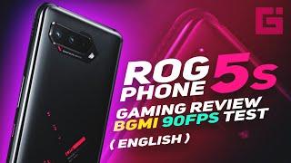 ROG Phone 5s Gaming Review BGMI FPS Test 90FPS TDM + Sanhok Bootcamp English