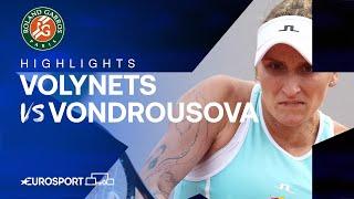 Katie Volynets vs Marketa Vondrousova  Round 2  French Open 2024 Highlights 