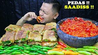 PERUT MELILIT  MUKBANG GORENGAN MARTABAK TELOR SAMBEL TERASI SECOBEK + LALAPAN CABE RAWIT SETAN 