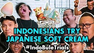 #IndoBuleTrials Indonesian Guys Try Japanese Soft Cream feat. Duo Harbatah