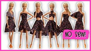 Infinite dresses without sewing for Barbie. Many different models.