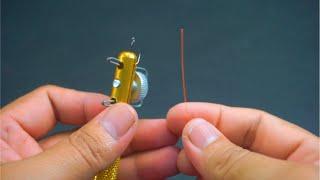 Many dont know  How to tie fishing knot for a hook with using tools  Fishing Knot Tutorial 2024