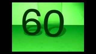 Scary Numbers - 60 Second Countdown Reversed x2 speed and its green