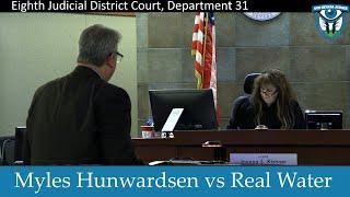 Myles Hunwardsen vs Real Water Part 1 January 25 2024